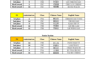 English Handwriting Competition (Secondary) 2024-2025
