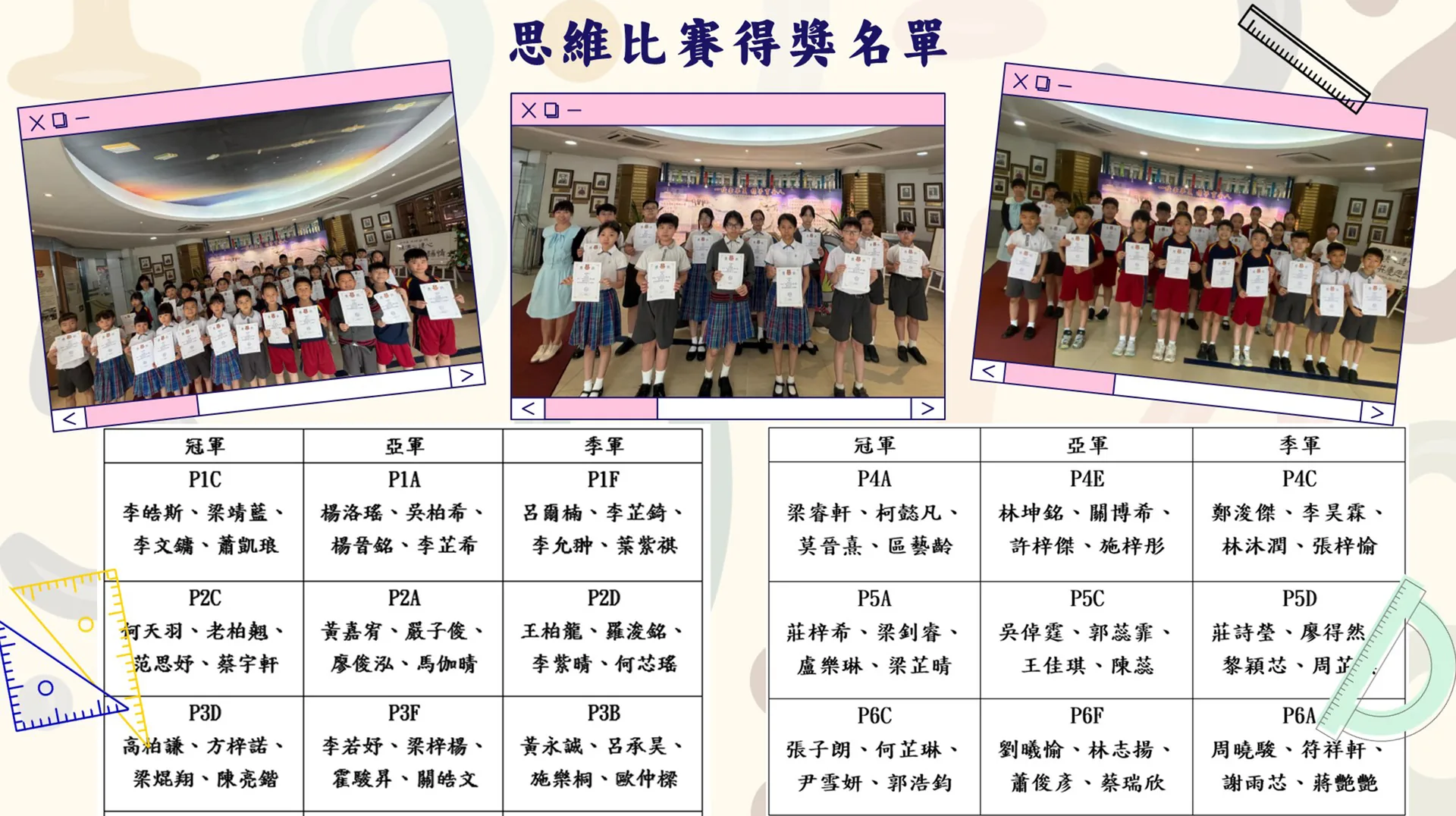 2025-2026小學數學思維比賽