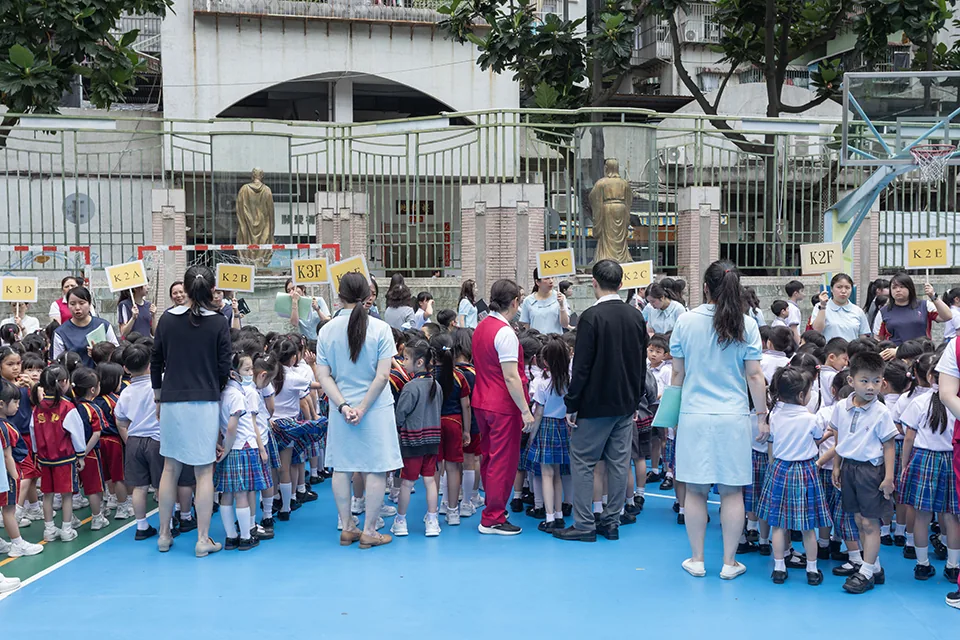 2026年4月21日聖保祿學校校內舉行火警逃生演習