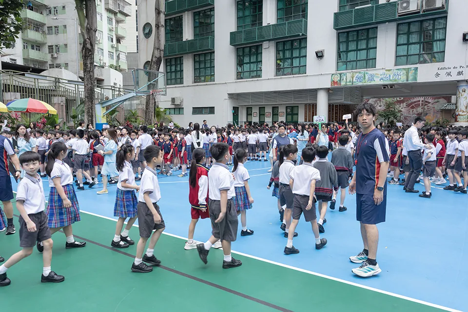 2026年4月21日聖保祿學校校內舉行火警逃生演習